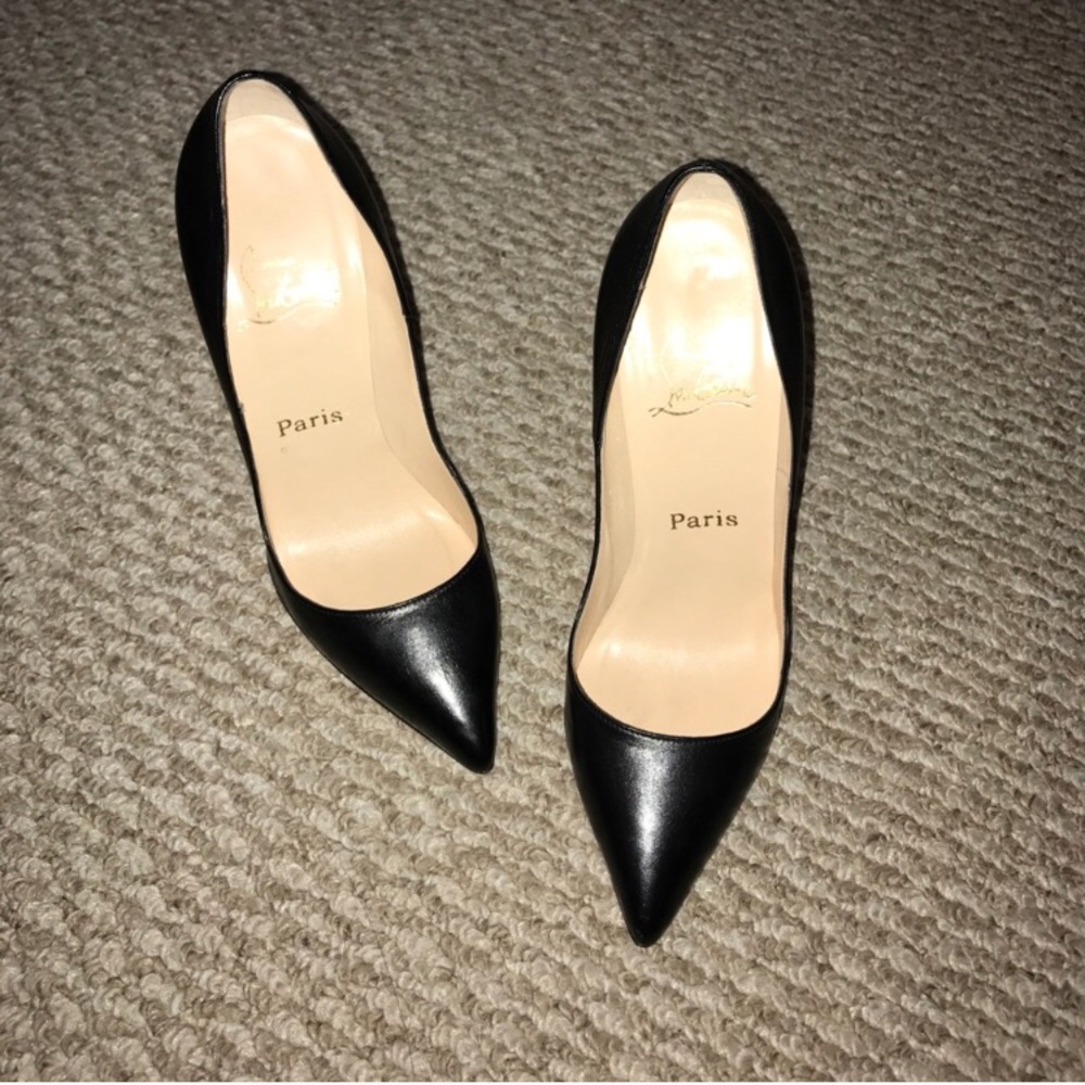 Authentic Christian Louboutin leather 120mm heels